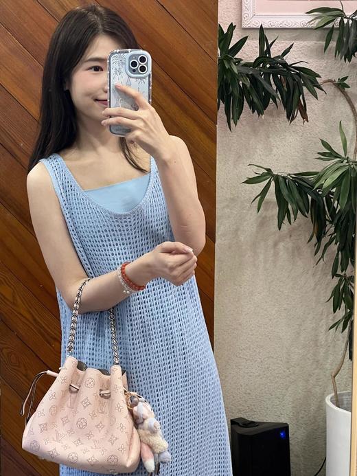 驴家 Bella 月光女神 粉色抽绳镂花 水桶包(JPH) 商品图1