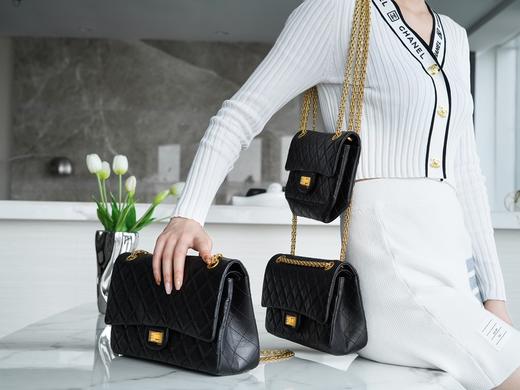 香奈儿-复刻2.55正品皮 黑金 意大利【Montebello】原厂胎牛皮（LZ） 商品图4