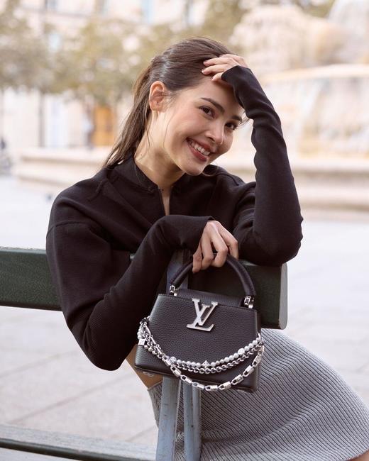 驴家 黑拼珍珠三合-链条款 Capucines手袋包（MM） 商品图9