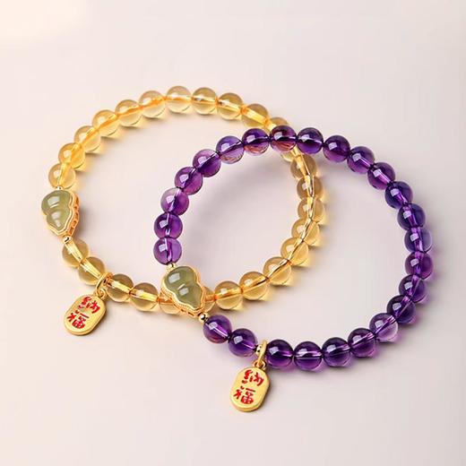 天然和田玉水晶福禄手串 商品图0