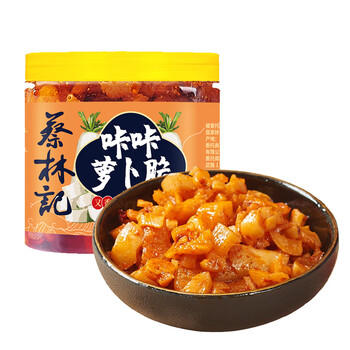 蔡林记香辣萝卜腌菜酱菜泡菜咸菜萝卜丁下饭菜萝卜干泡萝卜280g/瓶 商品图1