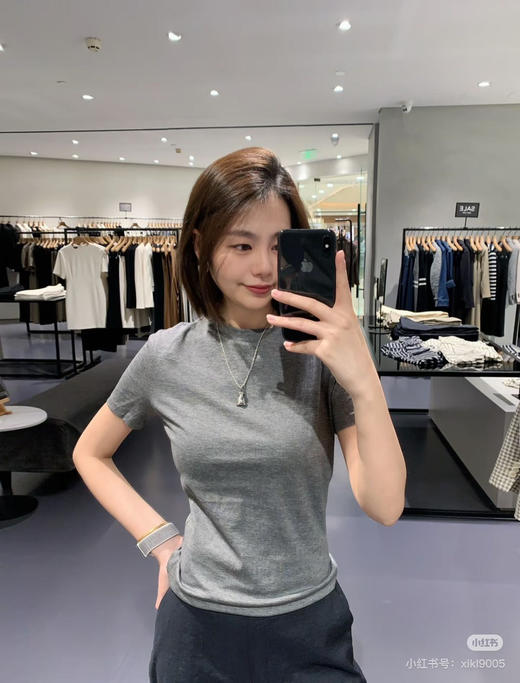 【断码捡漏清仓】Theory修身版 短款 经典 匹马棉短袖 圆领T恤 商品图12