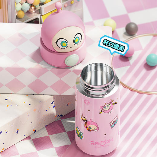 【班小二用户专享】开学季艾可思蛋仔派对系列IP联名公仔保温杯 350ML 商品图1