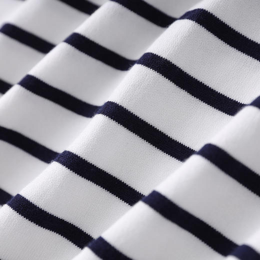 「高货wl」全新升级【铂金会员211/天猫279/差价68】(65333)洛诗琳气质条纹短袖T恤2025夏季超细天丝休闲针织上衣女 商品图3