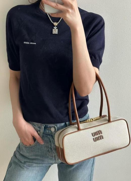 缪缪 25ss  新款帆布保龄球包（LZ*MM） 商品图4