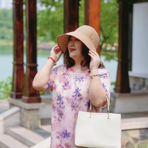 7天发货【轻量化遮阳帽】灯罩大草帽，带大帽檐，可扎马尾，遮脸太阳做好防晒，仿亚麻面料，透气排汗 商品图2