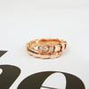 【95新】BVLGARI宝格丽Serpenti Viper系列AN85991418K玫瑰金首尾钻蛇骨戒指51-53号（M码）中性款现售价：22300！140725TH02 商品缩略图4
