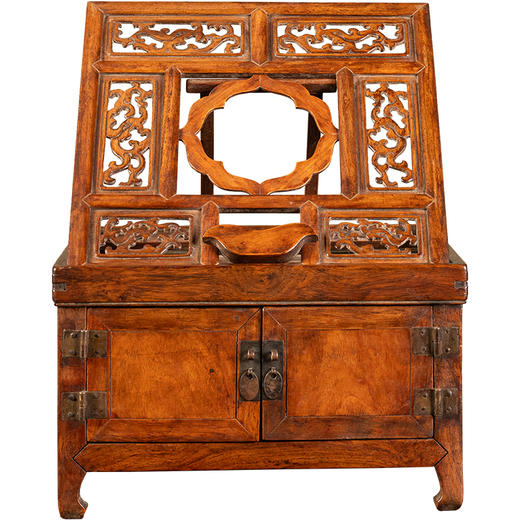 清早期	黄花梨透雕螭龙纹折叠式镜台 商品图5