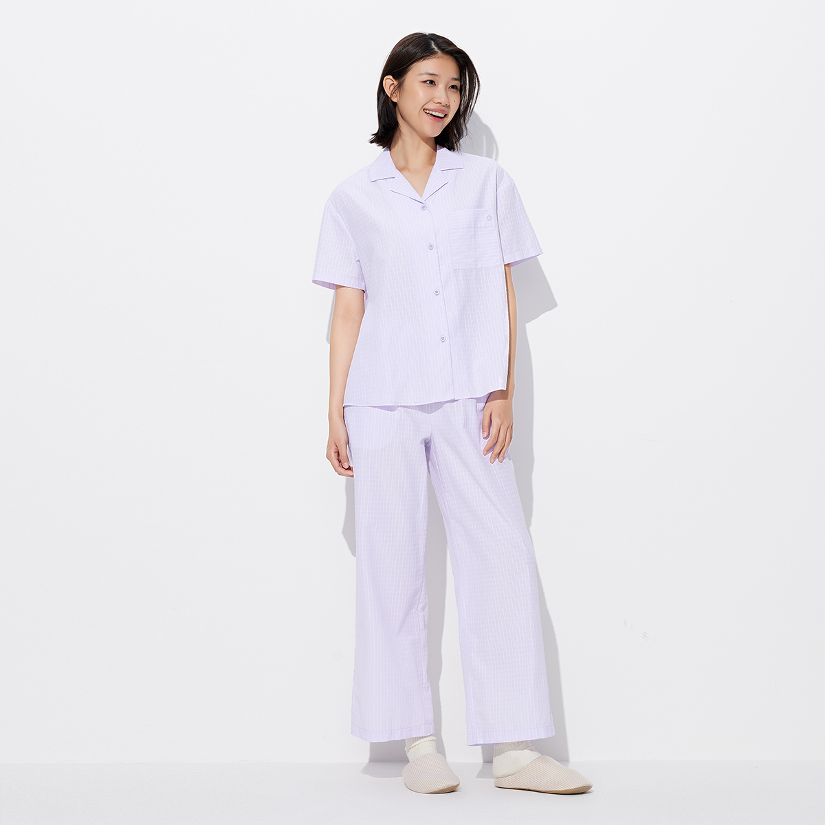 【家居】条纹短袖睡衣套装 1P2427102