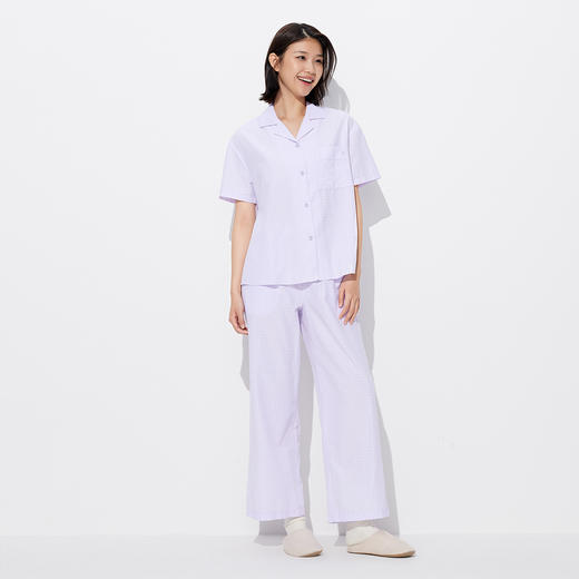 【家居】条纹短袖睡衣套装 1P2427102 商品图0