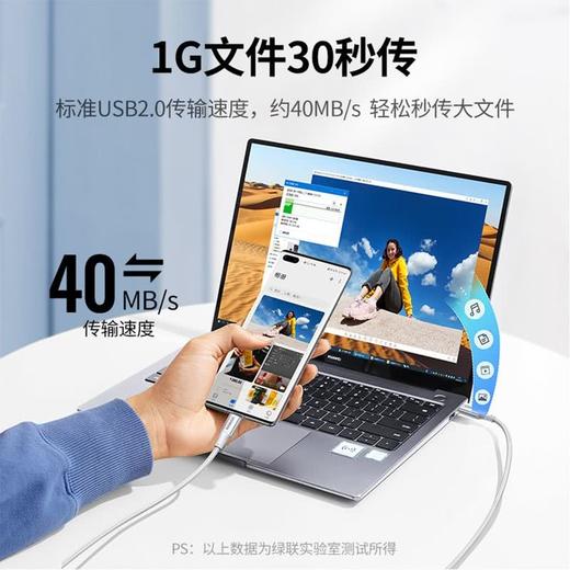 MM 山姆 绿联USB-C转USB-C PD快充数据线 商品图3