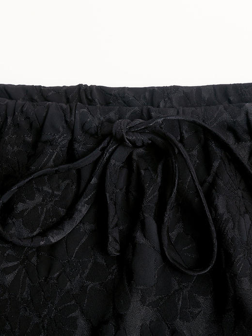 黑色提花鱼尾裙女 2025 新款高腰中长款 复古优雅包臀半身裙 商品图3