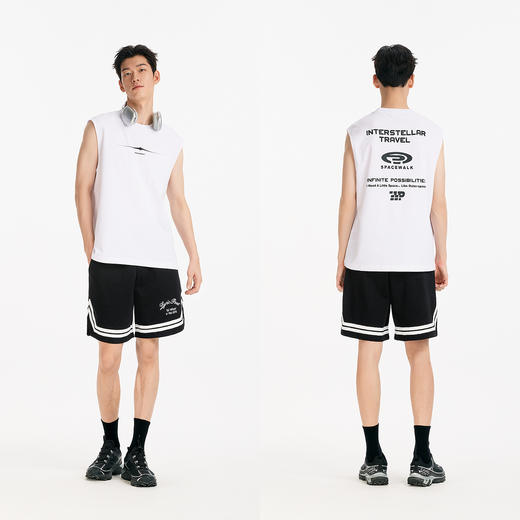 [商场同款]森马休闲短裤男篮球运动风针织裤2025夏季新款oversize 商品图2