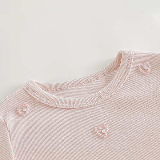 马克珍妮女童立体爱心软弹针织T恤2025年秋装新款551205 商品图4