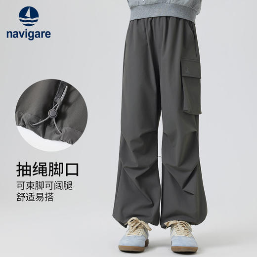 【清仓特惠】【纳维凯尔】【120-165】Navigare意大利小帆船童装儿童春秋款休闲伞兵裤 商品图2