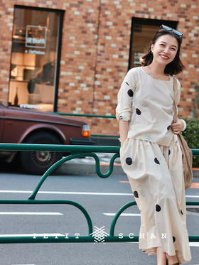 PETIT SCHAN小闪 CLO#865 Less boba 珍珠少放一点 一千零一夜系列法式纯棉波点小衫