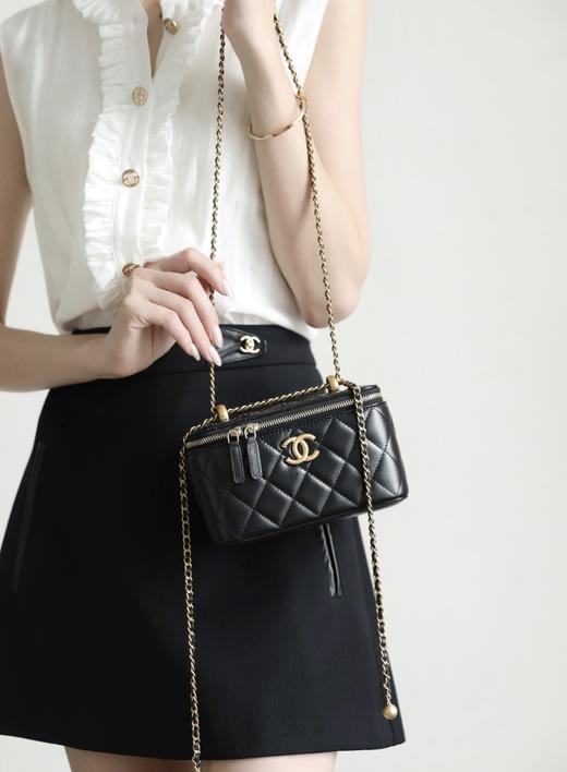 香奈儿 25S 春夏 双金珠化妆盒子白色 （LZ） 商品图4