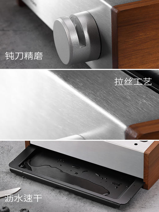 卡特马克唱片菜板套装唱片刀具家用切菜板棋盘格实木双面砧板案板 商品图8