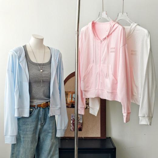 冰感雪花棉连帽拉链轻薄防晒 商品图2