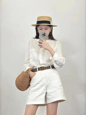 【高品质私服】【IC亚麻平纹衬衫】保留亚麻天然褶皱慵的懒韵味与麻节肌理，尽显休闲随性，质朴与清新格调G1471-CC【无标出货 介意慎拍】