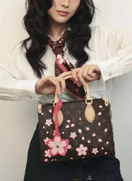 驴家LV x 村上隆联名款 樱花系列可拆卸肩带 托特包Tote包购物袋单肩斜挎手提包（LZ*MM） 商品图1
