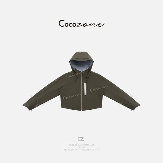 COCO ZONE 刘一一 户外机能感连帽单侧个性拉链口袋外套 CD2A1360 商品图0