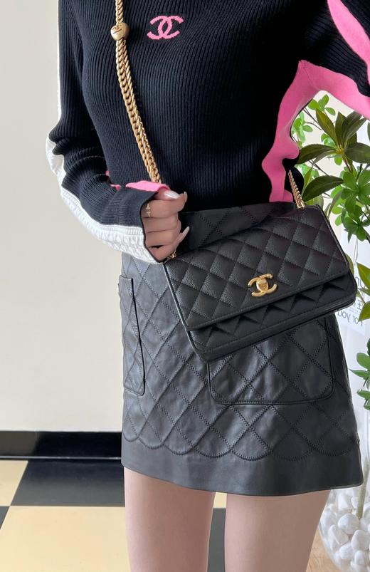 香奈儿 24P 新版 爱心调节扣 woc 黑色（LZ） 商品图5