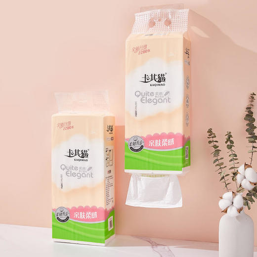 卡其猫2280张棉韧多功能悬挂式抽纸KQM-D3101(6975266693072) 商品图0