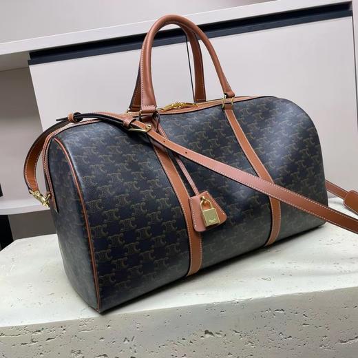 赛琳 中号标志印花牛皮革旅行包（LZ） 商品图2