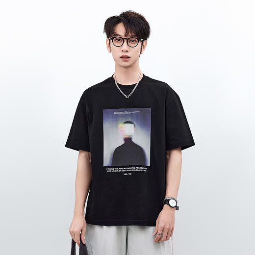 【新品上新】HX 夏季圆领短袖微宽松T恤Z102520066101/02 商品图0