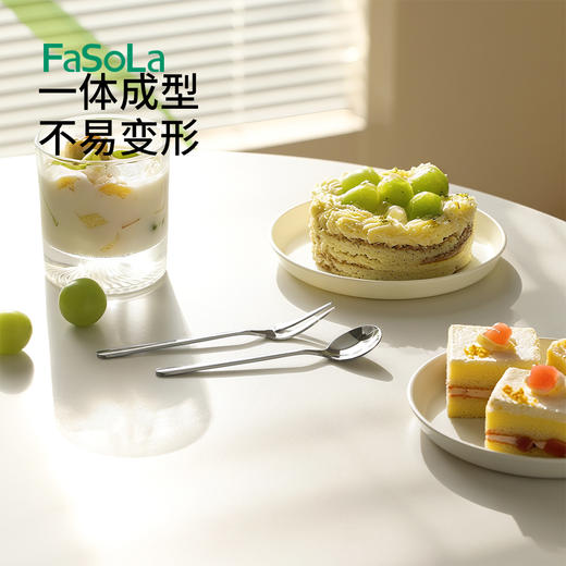 Fa So La 304 不锈钢韩式便携餐具叉勺套装学生户外纹收纳盒子 商品图4