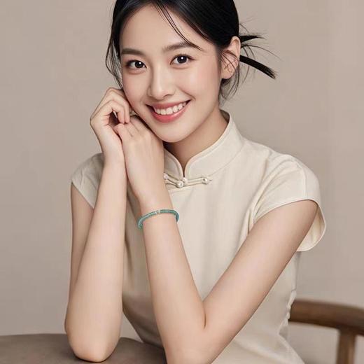 天青欲雨蓝冰翡翠精品手串5mm 商品图1