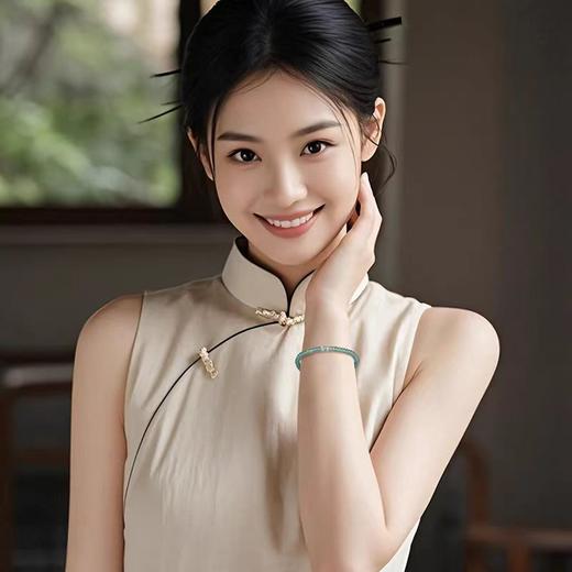 天青欲雨蓝冰翡翠精品手串5mm 商品图2