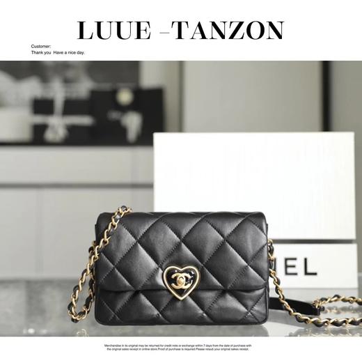 香奈儿 23爱心珐琅扣大口盖包 黑色（LZ） 商品图1