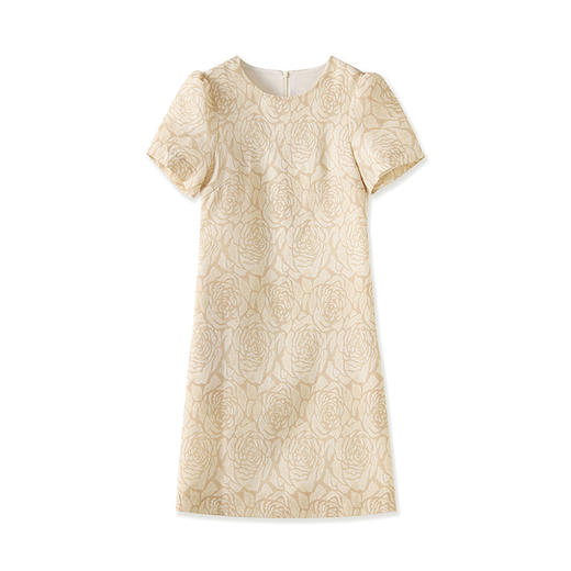 「高货wl」全新升级【铂金会员284/天猫379/差价95】(70910)洛诗琳轻奢玫瑰印花连衣裙2025夏季小香风显瘦A字裙女 商品图4