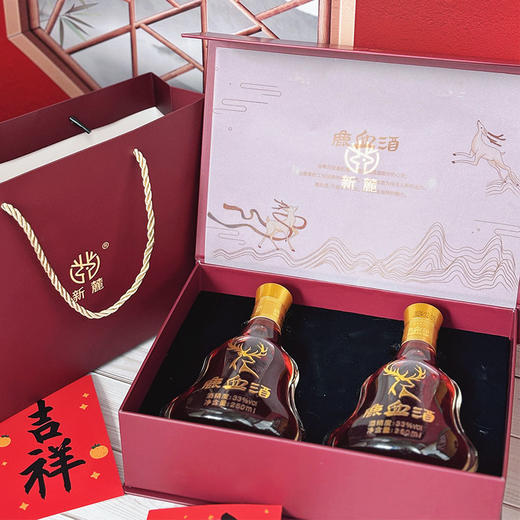 【鹿血酒】自有鹿场，新疆马鹿鹿茸血 物理破膜技术提取 那女均可饮用AA 商品图0