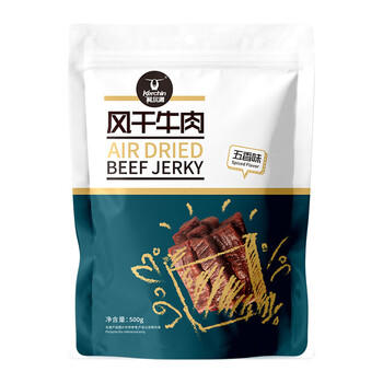科尔沁 手撕风干牛肉干五香味500g 量贩装 休闲零食 肉干肉脯  /休闲食品 /肉类零食 /牛肉类 商品图6