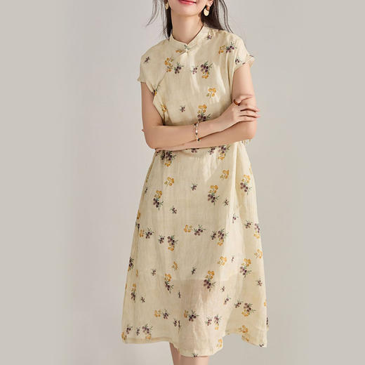 裁缝学苑AQ499新中式国风盘扣立领旗袍连衣裙纸样女装休闲系带裙子样板 商品图5