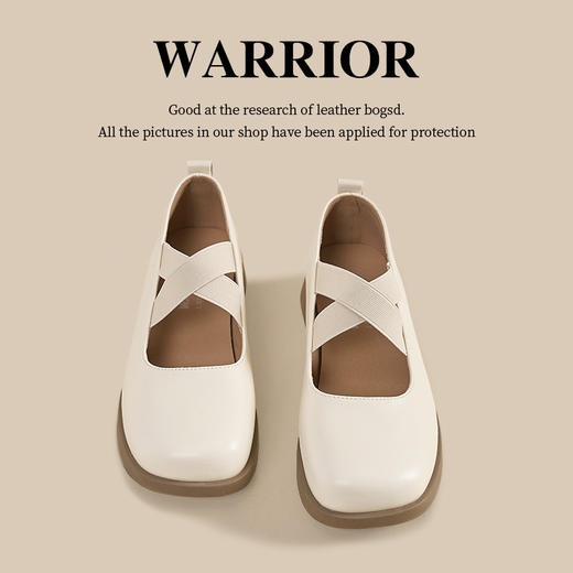 回力女鞋芭蕾鞋外穿春季新款交叉绑带玛丽珍软底皮鞋浅口平底单鞋WXP(WZ)-1801 商品图1