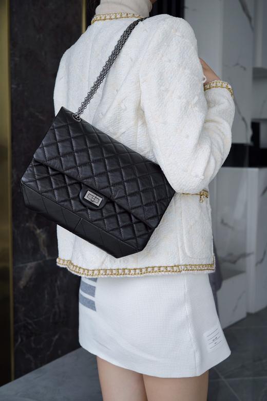 香奈儿- 复刻2.55mini 正品皮 黑银（LZ） 商品图3