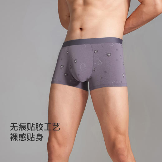 【满3条/6.7折】【秀黛】男莫代尔印花肥佬裤男士大码内裤【1条】S6330004T【门店同款】【内裤非质量问题不退换】 商品图4