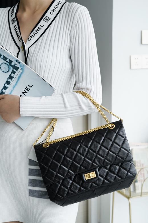 香奈儿-复刻2.55正品皮 黑金 意大利【Montebello】原厂胎牛皮（LZ） 商品图11