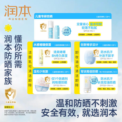 润本（RUNBEN）青少年控油防晒乳35g学生党专用海滩军训防水防汗防晒SPF50+PA+++ 商品图2