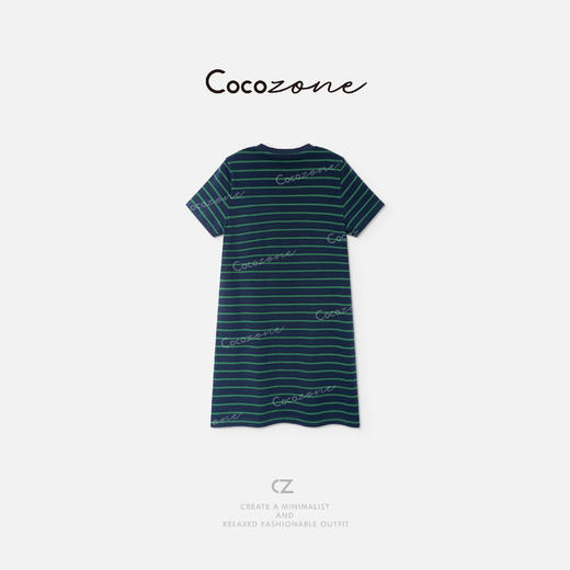 COCO ZONE 刘一一“网球少女”100棉条纹元素连衣裙 CD2A1605 商品图1