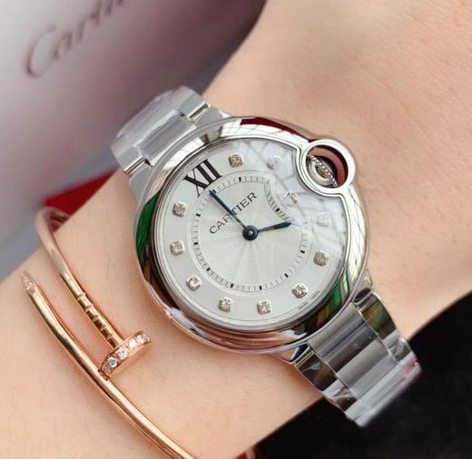 QS001  CARTIER卡地亚 蓝气球系列石英机芯 30米防水女表 瑞表 28mm 银色表盘 精钢表壳 精钢表带 7.22直播款 （BT*WG） 商品图6