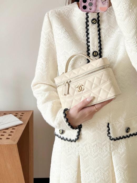 香奈儿 25C早春LP长盒手拿包 米白色（MM） 商品图8