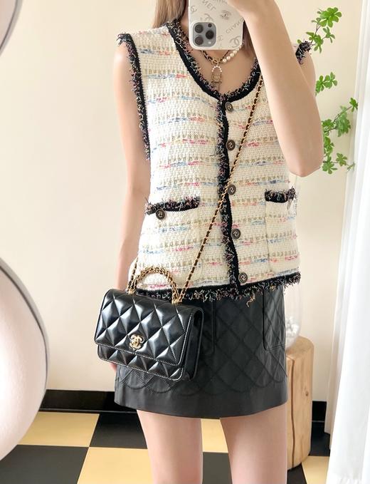 香奈儿 24B 秋冬 拧链手柄链条包 Woc 黑色（LZ） 商品图6