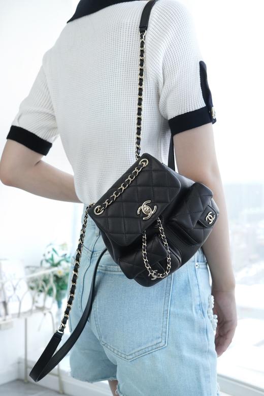 香奈儿- 23A新款  Duma双肩 光面牛皮  双尺寸 黑色（LZ） 商品图3