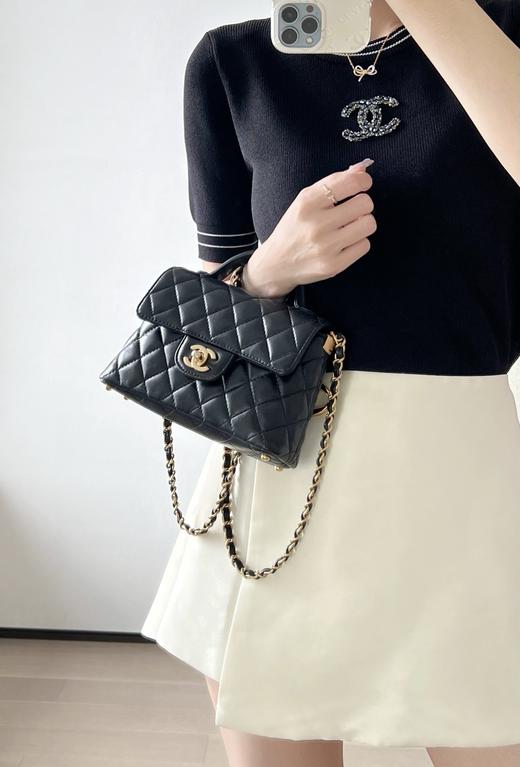 香奈儿 25p春夏 羊皮竖款小号黑色（LZ） 商品图2