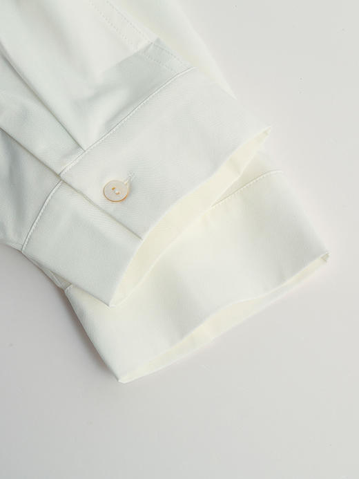 中式禅意！白色 V 领盘扣衬衫女 2025 新款宽松不规则下摆上衣 商品图3